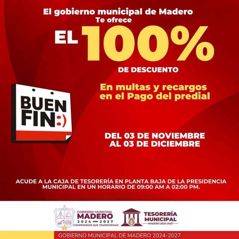 ¡Aprovecha el 100% de descuento en multas y recargos del impuesto predial!
