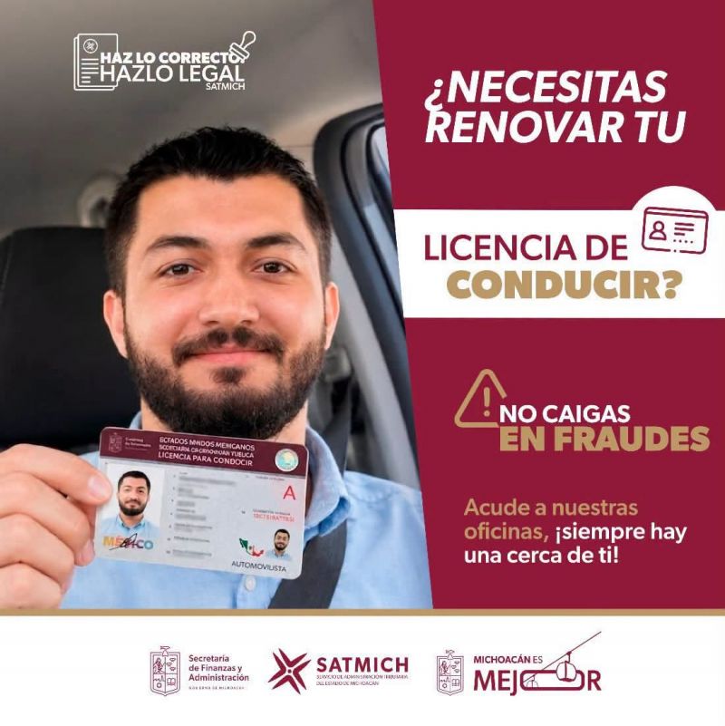 ¡Renueva tu licencia de conducir y evita fraudes!