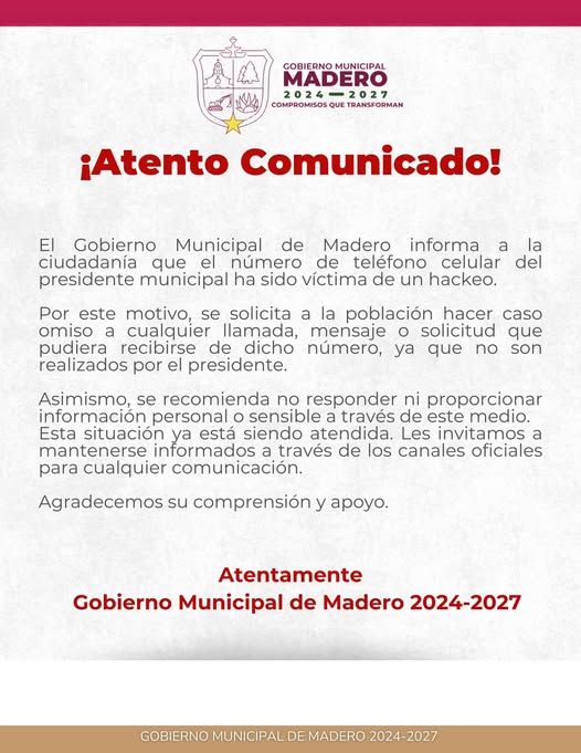 COMUNICADO URGENTE