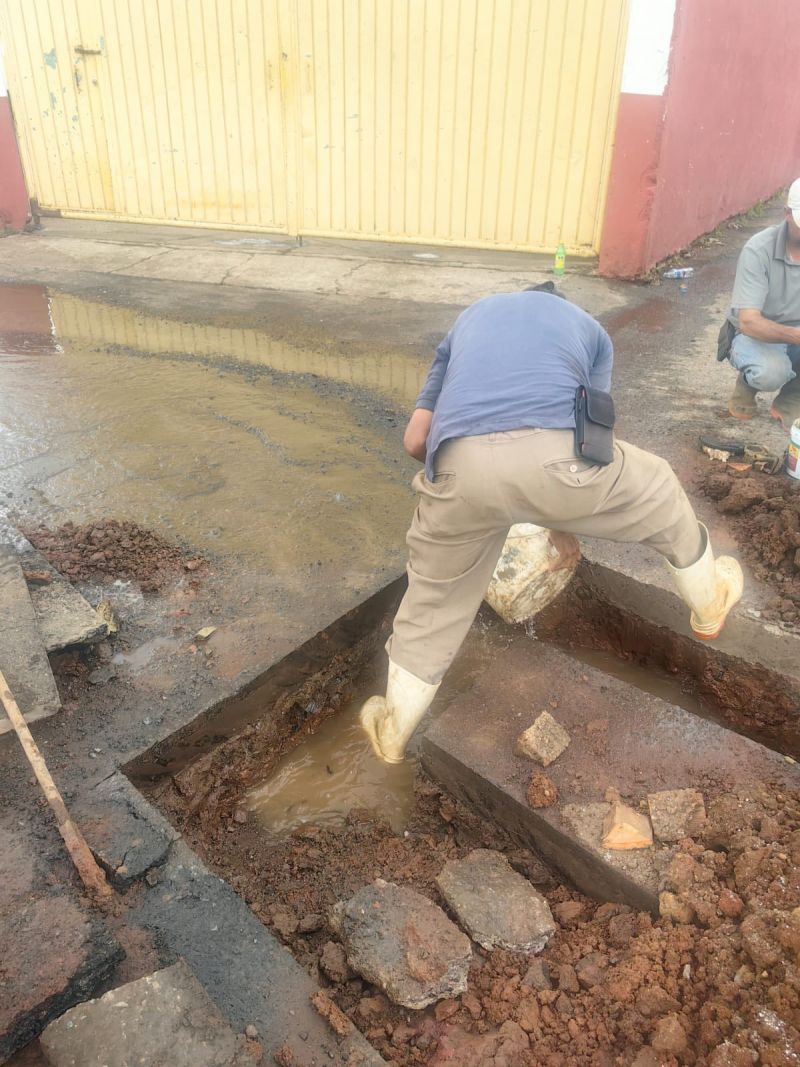 realizando trabajos en distintos puntos de nuestro municipio para mejorar el servicio de agua potabl